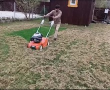 Процесс работы нашего вертикуттера