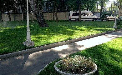 Замена газона на территории посольства Республики Индонезия в Москве фото 1